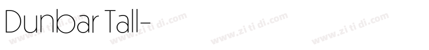 Dunbar Tall字体转换